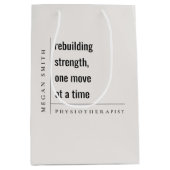 Modernes minimales Geschenk für Motivierend Physio Mittlere Geschenktüte (Vorderseite)