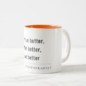 Modernes minimales Geschenk für Motivierend Physio Zweifarbige Tasse (VorderseiteRechts)