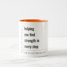 Modernes minimales Geschenk für Motivierend Physio Zweifarbige Tasse