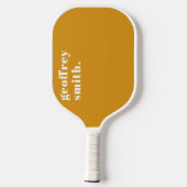 Modernes, minimales Goldenes Gelb für Ihren Indivi Pickleball Schläger (Rückseite)