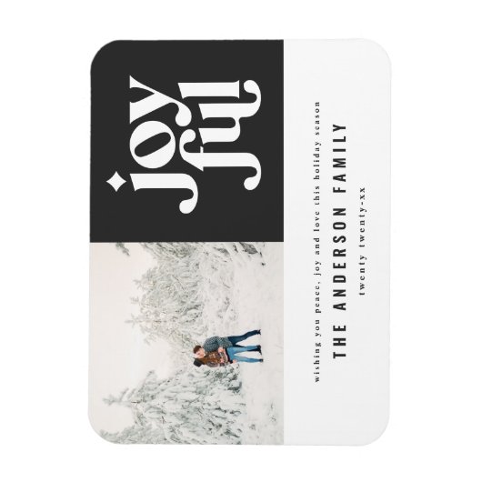 modernes minimales grafisches fröhliches Schwarz Magnet (Vertikal)