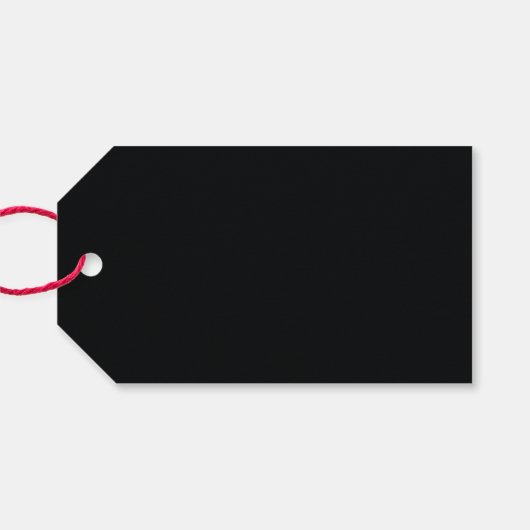 Modernes, minimales grafisches Schwarzweiß-Party Geschenkanhänger (Rückseite Horizontal)