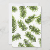 Modernes, minimales Grünes Foliage Feiertagskarte (Rückseite)