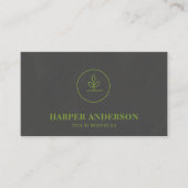 Modernes, minimales Grünes Öko Berufliches Geschäf Visitenkarte (Vorderseite)