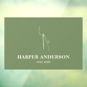 Modernes, minimales Grünnähen Beruflich Fensteraufkleber (Blatt 3)