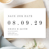 Modernes Minimales Hochzeitdatum außerhalb des Fot Save The Date