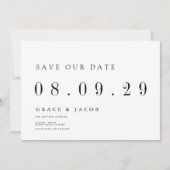 Modernes Minimales Hochzeitdatum außerhalb des Fot Save The Date (Vorderseite)