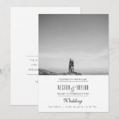 Modernes & minimales Hochzeitssemble Foto Einladung (Vorne/Hinten)