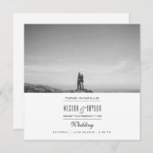 Modernes & minimales Hochzeitssemble Foto Einladung (Vorne/Hinten)