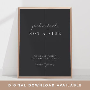 Modernes Minimales Hochzeitsszeichen Poster