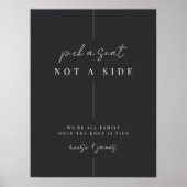 Modernes Minimales Hochzeitsszeichen Poster (Vorne)