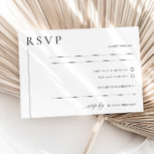 Modernes Minimales Hochzeitsszenario RSVP Postcard