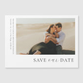 Modernes, minimales horizontales Foto Save the Dat Magneteinladung (Vorderseite)