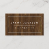 Modernes minimales Imitat-hölzernes Bau-Geschäft Visitenkarte (Vorderseite)