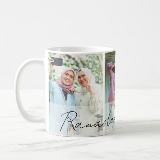 Modernes minimales islamisches Ramadan Mubarak-Fot Kaffeetasse (Links)