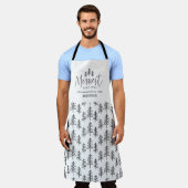 Modernes minimales monochromes Weihnachtsgebäck Schürze (Getragen)