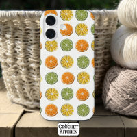 Modernes minimales Muster frischen Crochet Citrus