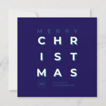 Modernes minimales Navy-Blau-Weihnachts-Geschäftsl