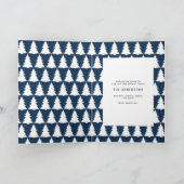 Modernes minimales Navy-Weihnachtsmehrmals-Foto Dankeskarte (Innenseite)