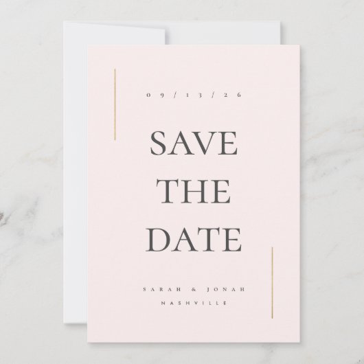 Modernes Minimales Non-Foto Save The Date (Vorderseite)