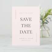 Modernes Minimales Non-Foto Save The Date (Stehend Vorderseite)