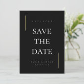 Modernes Minimales Non-Foto Save The Date (Stehend Vorderseite)