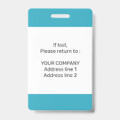 Modernes minimales Personalisiertes Konferenz-ID-A Ausweis (Rückseite)