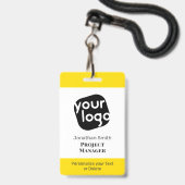 Modernes minimales Personalisiertes Konferenz-ID-A Ausweis (Vorderseite mit Lanyard)