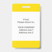 Modernes minimales Personalisiertes Konferenz-ID-A Ausweis (Rückseite)