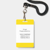 Modernes minimales Personalisiertes Konferenz-ID-A Ausweis (Rückseite mit Lanyard)