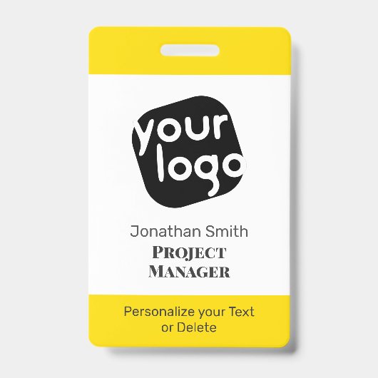 Modernes minimales Personalisiertes Konferenz-ID-A Ausweis (Vorderseite)