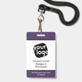 Modernes minimales Personalisiertes Konferenz-ID-A Ausweis (Vorderseite mit Lanyard)