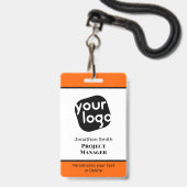 Modernes minimales Personalisiertes Konferenz-ID-A Ausweis (Vorderseite mit Lanyard)