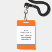 Modernes minimales Personalisiertes Konferenz-ID-A Ausweis (Rückseite mit Lanyard)