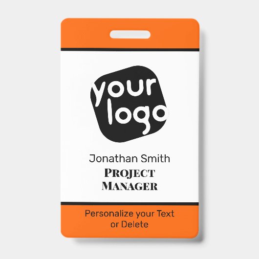 Modernes minimales Personalisiertes Konferenz-ID-A Ausweis (Vorderseite)