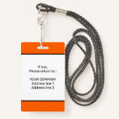 Modernes minimales Personalisiertes Konferenz-ID-A Ausweis (Rückseite mit Schlüsselband)