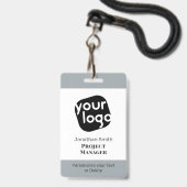 Modernes minimales Personalisiertes Konferenz-ID-A Ausweis (Vorderseite mit Lanyard)