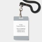 Modernes minimales Personalisiertes Konferenz-ID-A Ausweis (Rückseite mit Lanyard)