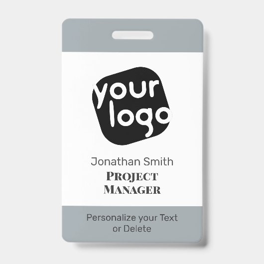 Modernes minimales Personalisiertes Konferenz-ID-A Ausweis (Vorderseite)