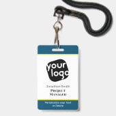 Modernes minimales Personalisiertes Konferenz-ID-A Ausweis (Vorderseite mit Lanyard)