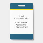 Modernes minimales Personalisiertes Konferenz-ID-A Ausweis (Rückseite)