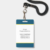 Modernes minimales Personalisiertes Konferenz-ID-A Ausweis (Rückseite mit Lanyard)