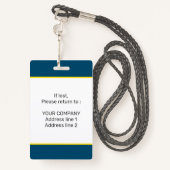 Modernes minimales Personalisiertes Konferenz-ID-A Ausweis (Rückseite mit Schlüsselband)