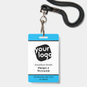 Modernes minimales Personalisiertes Konferenz-ID-A Ausweis (Vorderseite mit Lanyard)