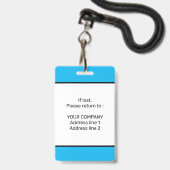 Modernes minimales Personalisiertes Konferenz-ID-A Ausweis (Rückseite mit Lanyard)