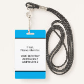 Modernes minimales Personalisiertes Konferenz-ID-A Ausweis (Rückseite mit Schlüsselband)