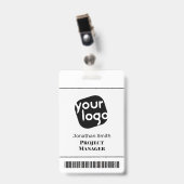 Modernes minimales Personalisiertes Konferenz-ID-A Ausweis (Vorderseite mit Clip)