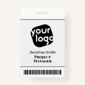 Modernes minimales Personalisiertes Konferenz-ID-A Ausweis (Vorderseite)