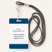 Modernes minimales Personalisiertes Konferenz-ID-A Ausweis (Rückseite mit Schlüsselband)