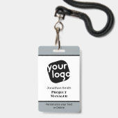Modernes minimales Personalisiertes Konferenz-ID-A Ausweis (Vorderseite mit Lanyard)
